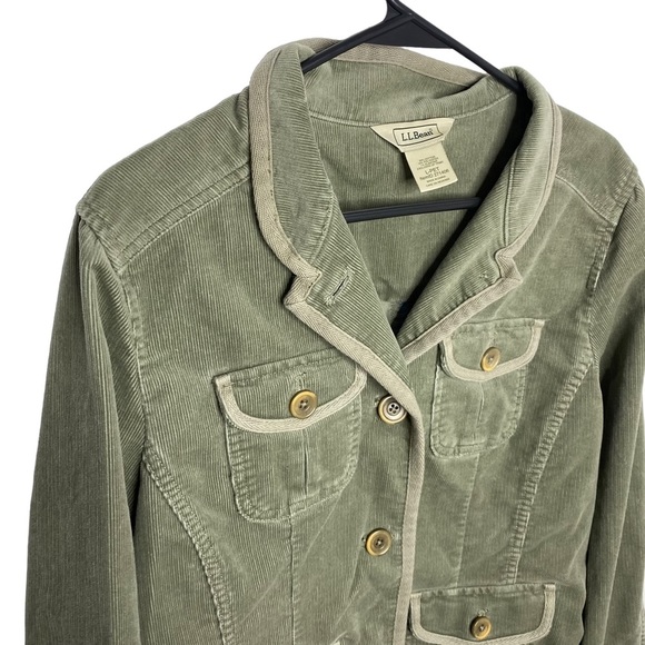 VTG L.L.Bean green corduroy jacket blazer - Picture 4 of 5